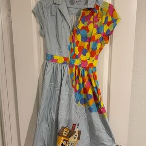 Disney Multicolor Balloon Adventure Midi Dress